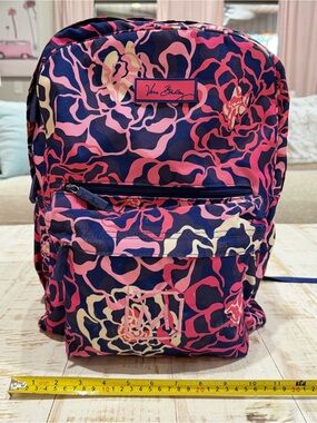 Vera Bradley Lighten Up Grand Backpack in Katalina Pink M Initial